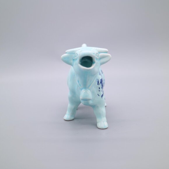 Vintage Delphite Blue Cow Creamer Pitcher | Kitschy Farmhouse Decor | Farmcore - Picture 5 of 6